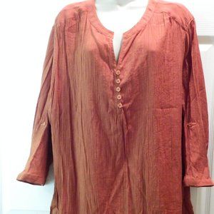 CJ Banks Women's tunic style 3/4 sleeve blouse, Size 3X